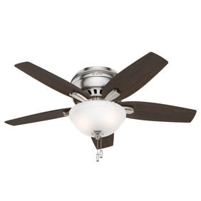 Hunter 42 Low Profile White Ceiling Fan With Pull Chain