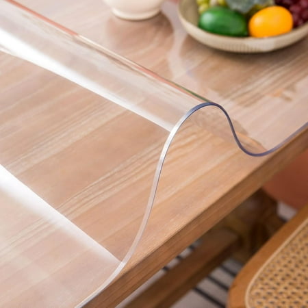 

XIACOCO-Clear Table Cover Protector 30 X 30 Inch Clear Desk Mat 1.5Mm Thick Plastic Table Cover Transparent Desk Cover Desk Protector Mat For Desktop Writing Desk
