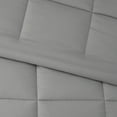 thumbnail image 5 of Cozy Comfort Queen Bedding Comforter Set - 7 Pieces Solid Grey Bed in a Bag Queen, Bed Set Queen with Quilted Fluffy Comforters, Sheets, Pillowcases & Shams, 5 of 6