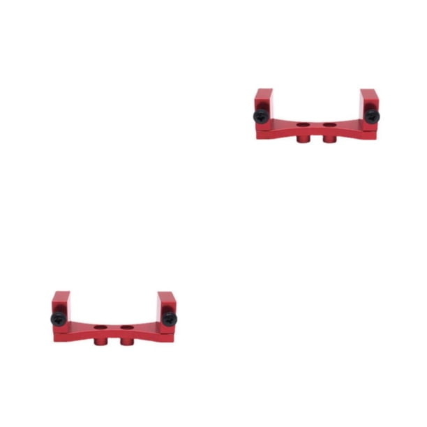 Ounissouiy 1/16 1/12 escala RC coche Servo Base Metal Servos montaje automotriz juguetes reparación actualización accesorios modificados Rojo 2piezas