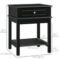 thumbnail image 3 of HOMCOM Nightstand, Accent End Side Table with Drawer and Storage Shelf, 3 of 10