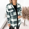 thumbnail image 6 of Clearance LYXSSBYX Womens Jackets and Coats Clearance Fashion Women Casual Long Sleeve Plush Single-Breasted Long Coat Tops Blouse Coat, 6 of 9
