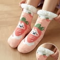 thumbnail image 5 of MZXELPRJD No Show Socks Womens Christmas Cartoon Floor Socks Thicken Warm Non-slip Sleeping Socks Slippers Socks, Crew Socks for Women White, 5 of 5