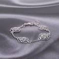 thumbnail image 5 of Vanbelle Sterling Silver Jewelry Multi-Roses Bracelet with Rhodium Plating for Women and Girls, 5 of 6