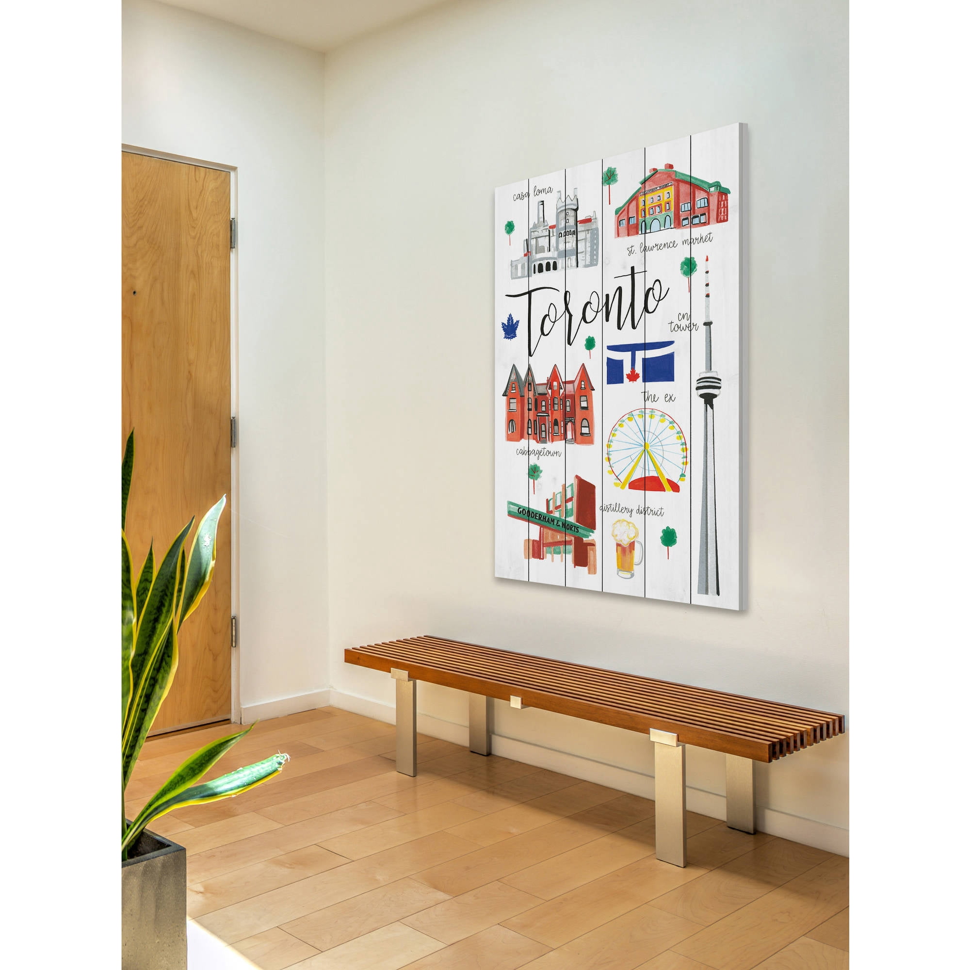 Marmont Hill "Toronto Life" by Molly Rosner Painting Art Print on White Wood