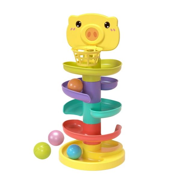 Ball Rolling Track Toy Drop And Go Rampa Juguetes Montessori Para Bebé 2 3 4 Edades 5 Nivel SM SunniMix Juego de pista rodante de bolas