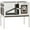 Brown#2, variant on Pet Playpen PawHut Wooden Rabbit Hutch, Indoor Elevated Guinea Pig Cage with Run, Ladder, Lockable Doors and Removable Tray, Coffee,Dog Crate