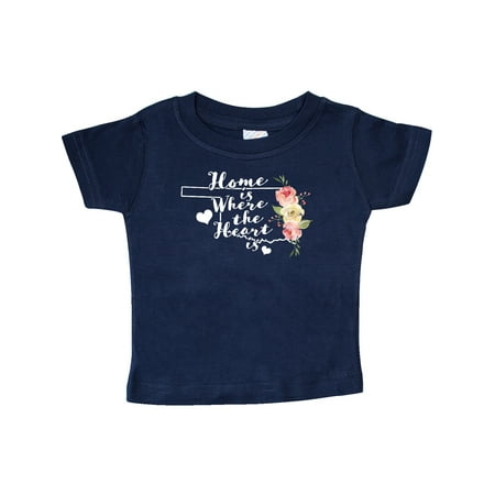 

Inktastic Oklahoma Home is Where the Heart is with Watercolor Floral Gift Baby Boy or Baby Girl T-Shirt
