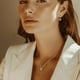 thumbnail image 2 of Collar SIGALIT Halo Moissanite de plata de ley S925, 2 of 7