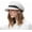 White, variant on Women's Straw Cap Newsboy Gatsby Ivy Visor Beach Hat with Bowknot