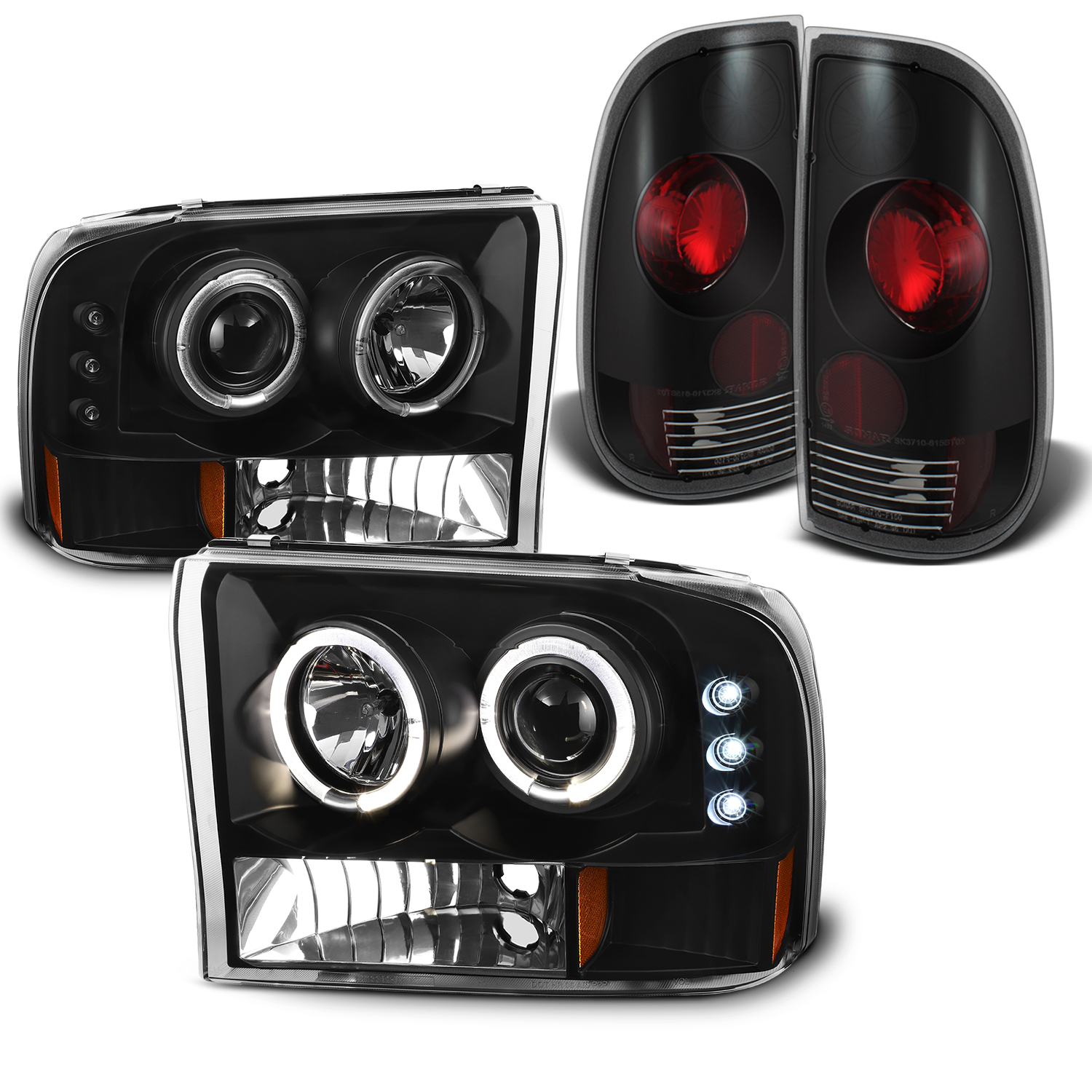 OEMASSIVE Black LED Projector Headlights With Dual Halos For BMW Z4 E85 (2003-2008)