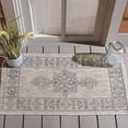 thumbnail image 2 of SAFAVIEH Courtyard Delbet Medallion Indoor/Outdoor Area Rug, Grey/Navy, 2' x 3'7", 2 of 10