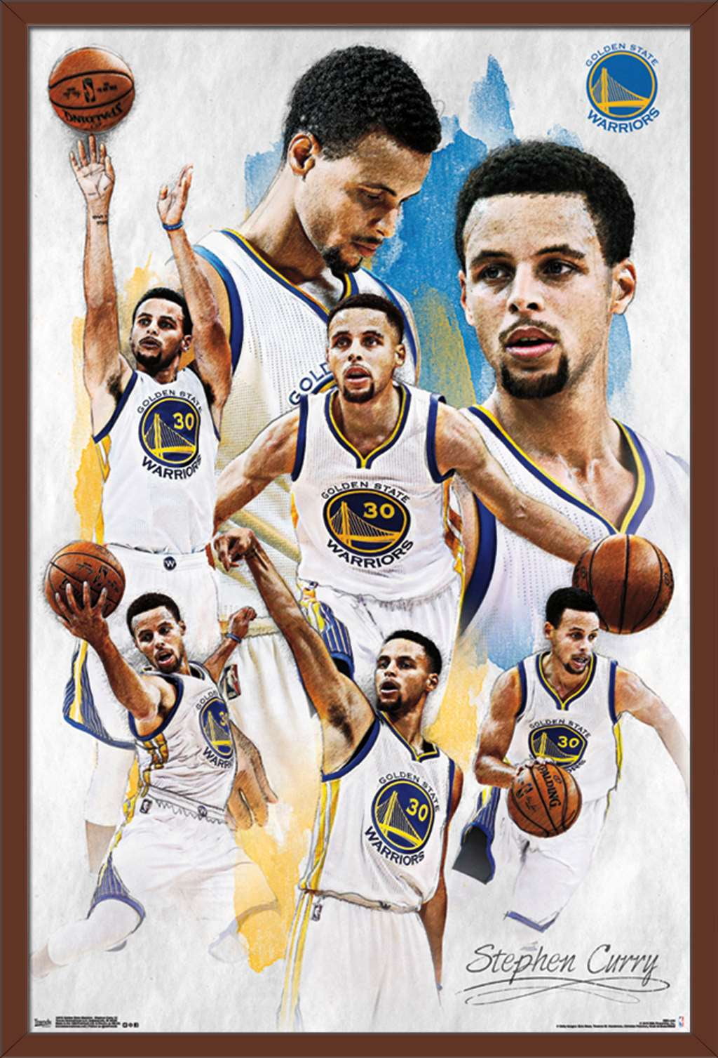 Golden State Warriors Stephen Curry poster wall decor photo print 24/" x 24/"