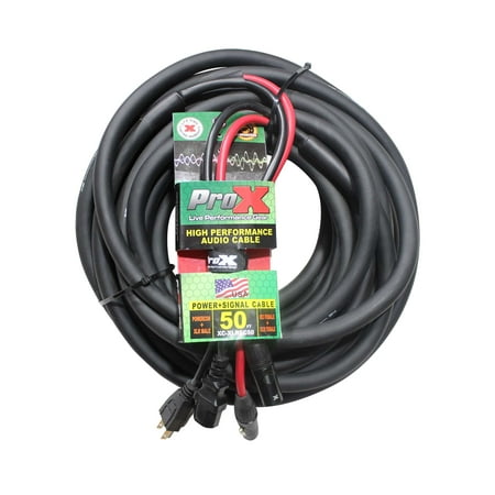 ProX XC-XLREC50 50 IEC Female to NEMA 15P (14AWG) & XLR-M to XLRF (20AWG) Balanced High Performance Audio/Power Cable - image 8