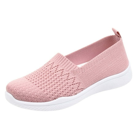 

FITOOM Women s Slip on Loafer Shoes - Mesh Casual Ballet Flat Nurse Walking Sneakers Knit Round Toe Casual