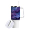 thumbnail image 2 of 40 Oz Car Handle Water Bottle Water Cup Water Bottle Water Jug Coffee Cup Travel Water Bottle Purple Night, 2 of 8