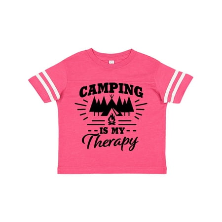 

Inktastic Camping is My Therapy with Tent and Campfire Gift Toddler Boy or Toddler Girl T-Shirt