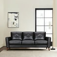 thumbnail image 6 of Brown Leather Sofa 82 Inch - Modern Living Room Couch, Comfortable Seating, 6 of 8