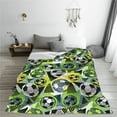 thumbnail image 5 of Salouo Football Doodle Print Bed Blankets,Flannel Blanket Comfortable Air Conditioning Blanket Lightweight Blanket for Sofa Bed Travel & Couch -80"x60", 5 of 8