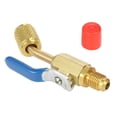 thumbnail image 2 of Réfrigérant de Climatisation 3 Pcs à Code de Couleur R410A R134A, Valves d'Arrêt pour Réfrigération AC HVAC, Tuyaux de Recharge, 2 of 7