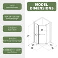 thumbnail image 3 of Corner Shower Enclosure, 36" D x 36" W x 72" H Frameless Neo-Angle Shower Enclosure, 1/4 in. Clear Glass Pivot Shower Door, , Magnetic closure, Matte Black Finish, 3 of 9