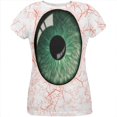 thumbnail image 1 of Halloween Green Creepy Eyeball Costume All Over Womens T Shirt, 1 of 2