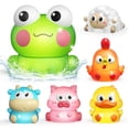 thumbnail image 1 of Juguetes de Baño Luminosos iValea Animales de Granja 6 Piezas para Niños de 1 a 3 Años, 1 of 8