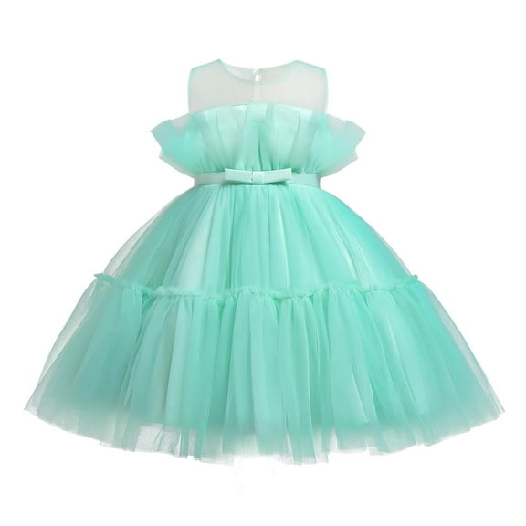 ZPYESWOW Ballerina Dress Up for Girls 4-6 High Neck Dress Coming Home Outfit Girl Classy Dresses for Funeral Office Christmas Gifts 4t Boy Clothes, Mint Green 12-18 Months