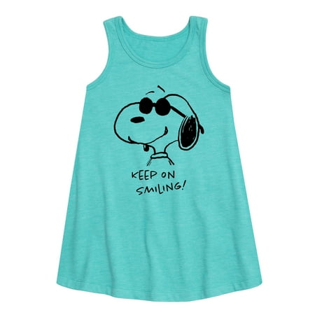 

Peanuts - Cool Joe Keep On Smiling - Youth Girls A-line Dress