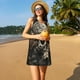thumbnail image 3 of Fotbe Vintage Pattern Flower Skull Vestido de Verano sin Mangas para Mujer – Vestido Midi Línea A, Estilo Camiseta Floral, Vestido Playero Casual y Fluido, 3 of 7