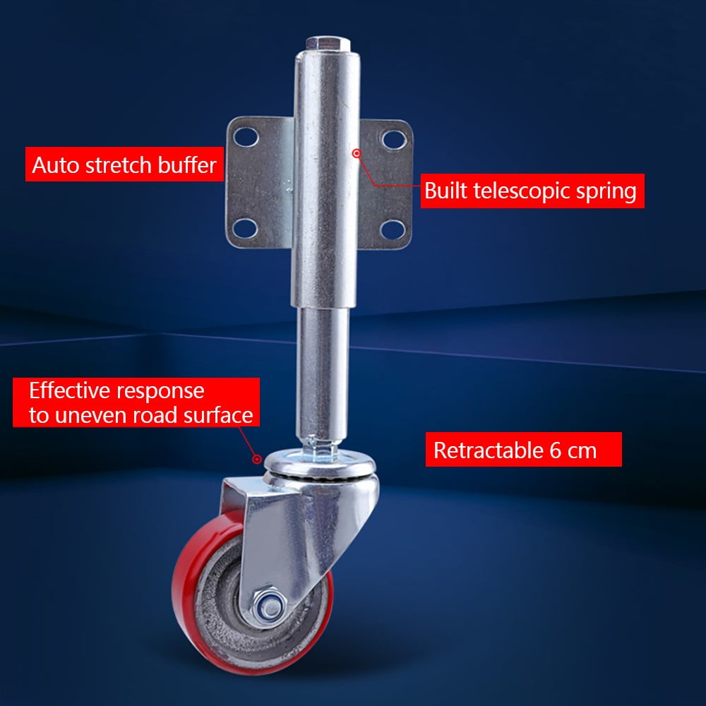 Gate Wheel, Heavy Duty Spring Loaded Swivel Caster, Shock Absorption Door Caster Wheels