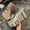 Green stripes, variant on Women's Platform Wedge Sandals - Slip On Style with Open Toe Clear upper