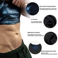 thumbnail image 6 of Sauna Sweat Vest Slimming Body Shaper Waist Trainer Corset Lower Fat Belly Workout Tank Top for Men, 6 of 7
