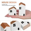 thumbnail image 2 of FRCOLOR White Wooden House Adornment for Decor Made of Synthetic Material Perfect for Kids, 2 of 6
