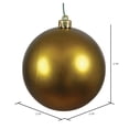 thumbnail image 2 of Vickerman 2.75" Christmas Ornament Ball, Olive Matte Finish, Shatterproof Plastic, UV Resistant, Holiday Christmas Tree Decoration, 12 Pack, 2 of 5