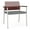 Mahogany-Astero, variant on Avon Reception Oversize Chair UPH Seat HPL Back / Silver Steel / Walnut / Blue