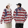 thumbnail image 5 of Haiem America Flag Glitter UPF 50+ Fishing Shirts for Men Long Sleeve UV Sun Protection Hoodie Non-Mask Outdoor Hiking Shirts, 5 of 8