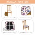 thumbnail image 4 of Pioneer Flower Seat Covers for Dining Room Chairs Set Of 6,Stretch Printed Washable Chair Seat Cover with Elastic Ties and Button,Removable Waterproof Couch Cushion Covers, 4 of 6