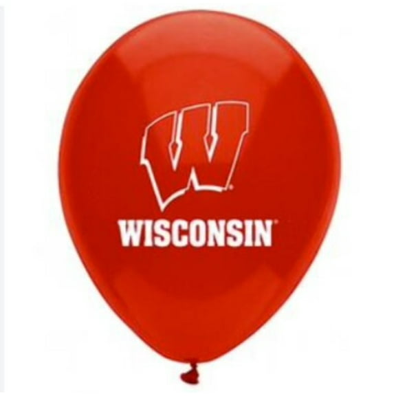 11" WISCONSIN BADGERS Latex Balloons • Party Supplies Decorations Balloon - Pack of 6