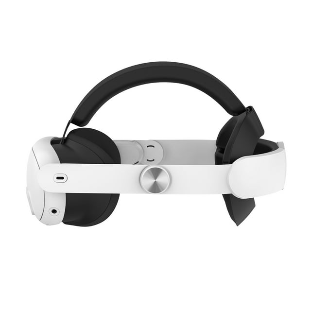 Ergonomic VR Headband Replacement for Oculus/Meta Quest 3 & 3S Elite Headset - Lightweight ABS+PC Construction with 360° Rotatable Adjustment, Double-Layered Detachable PU Leather Sponge Pads, 60°