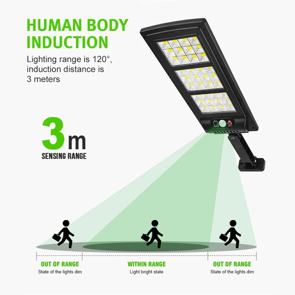 Solar Street Lights,180°Wide Angle Motion Sensor Solar Flood Light for Yard,Fence,Garden,Patio