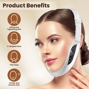Flaremore Double Chin Reducer Machine, Portable Intelligent V-Face Shaping Massager, Shaped Slimming Face Mask Double Chin Reducer V Line Lifting for Firming and Tightening Skin Care,White