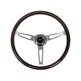 thumbnail image 2 of 1969 - 1973 Pontiac GTO S6 Classic Espresso Stained Wood Steering Wheel Chrome Kit, 2 of 8