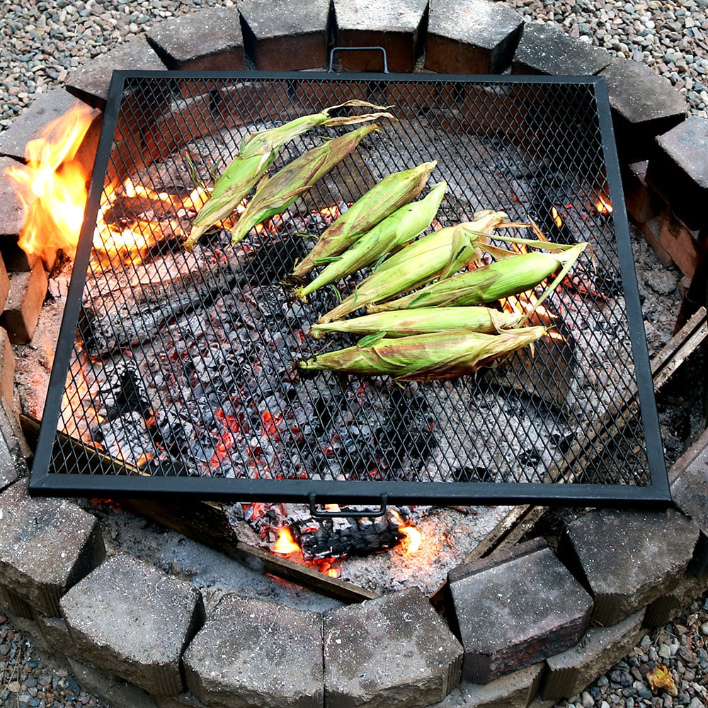 Sunnydaze X Marks Square Fire Pit, Food To Cook On A Fire Pit