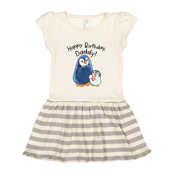 Inktastic Happy Birthday, Daddy!- Cute Penguins Gift Toddler Girl Dress