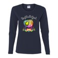 thumbnail image 2 of Wild Bobby, Colorful Softball Girl, Sports, Women Graphic Long Sleeve Tee, Navy, XX-Large, 2 of 5