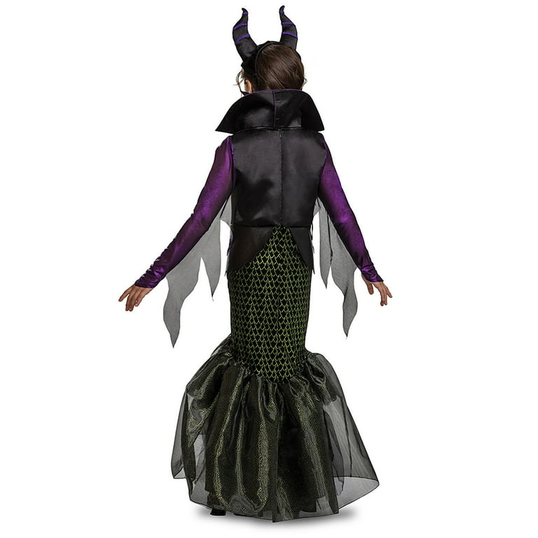 maleficent prom dress Maleficent Cosplay Costume Black & Purple Wide-sleeved Dress Halloween Dress
