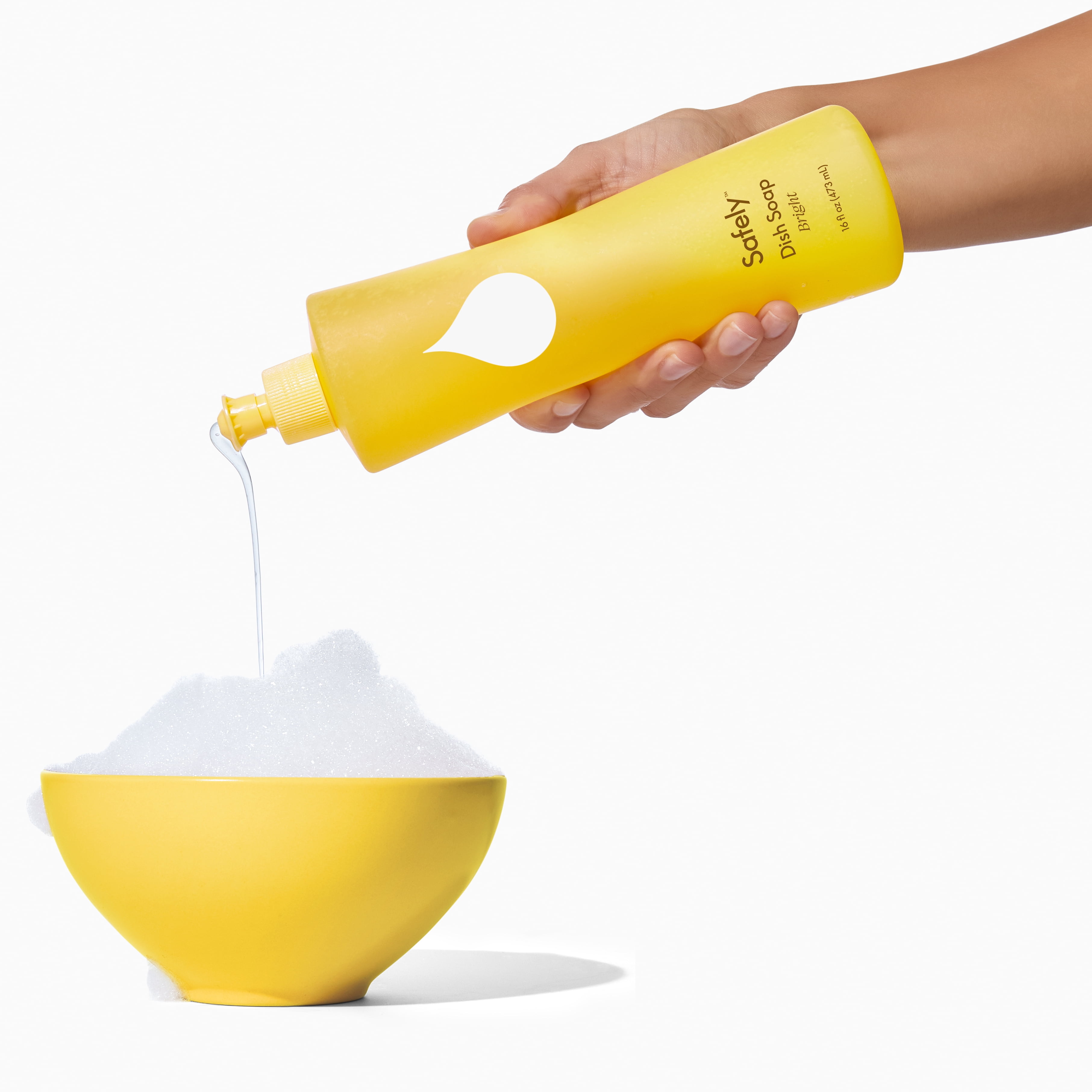 Safely Dish Soap, Handwashing and Dishwasher-Approved, Bright Scent, 16 fl oz