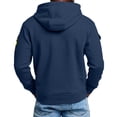 thumbnail image 6 of Men's Full Zip Hoodie Long Sleeve Multi Pocket Tactical Sweatshirt Drawstring Loose Fit Casual Outdoor Jacket For Fall Winter XL, 6 of 9