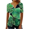 thumbnail image 2 of St Patricks Day Clothes for Women, Womens Shirts Cotton T Shirts Women Plus Size Tshirt Dresses Blouses For Women Dressy Casual Women Shirt Basic Tops For Woman, 2 of 5